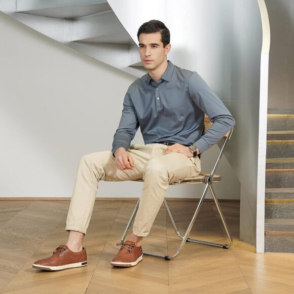 Men's Brown Lace Up Stylish Breathable Sneakers/dress shoe Brand new with tag - Picture 3 of 7